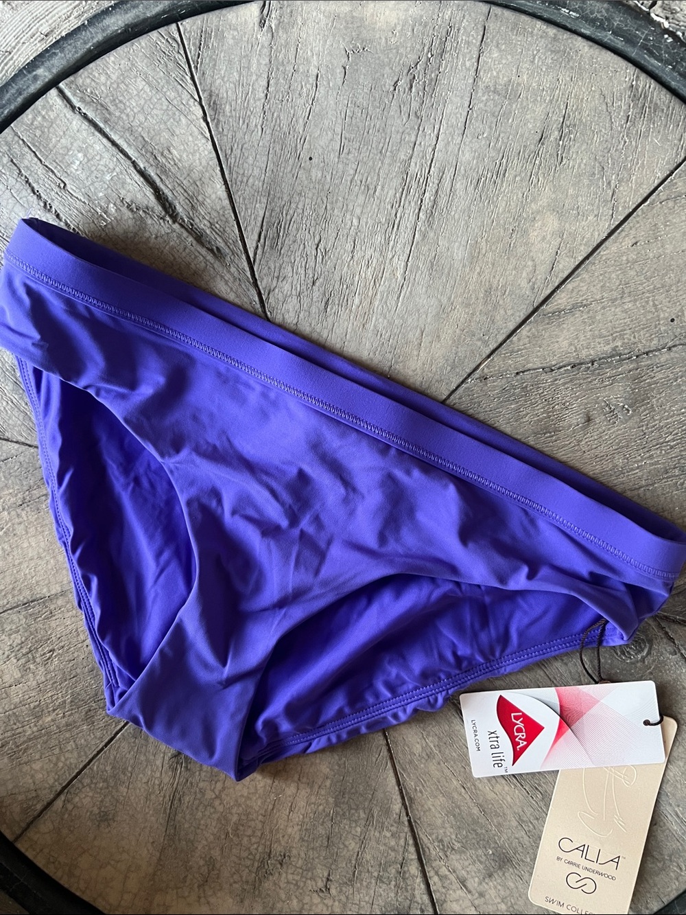 CALIA by Carrie Underwood Purple Bikini Bottom - Solid Purple Swim Brief